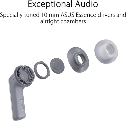 ASUS ROG Cetra True Auriculares inalámbricos para juegos, Bluetooth, Blanco