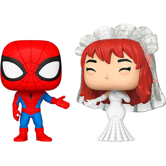 Funko Pop! Marvel: Parejas de superhéroes - Spider Man y MJ Pack-2
