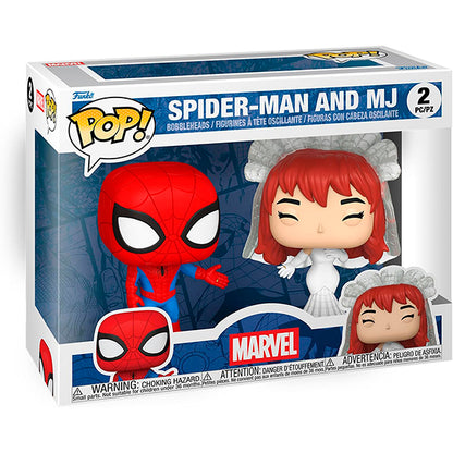 Funko Pop! Marvel: Parejas de superhéroes - Spider Man y MJ Pack-2
