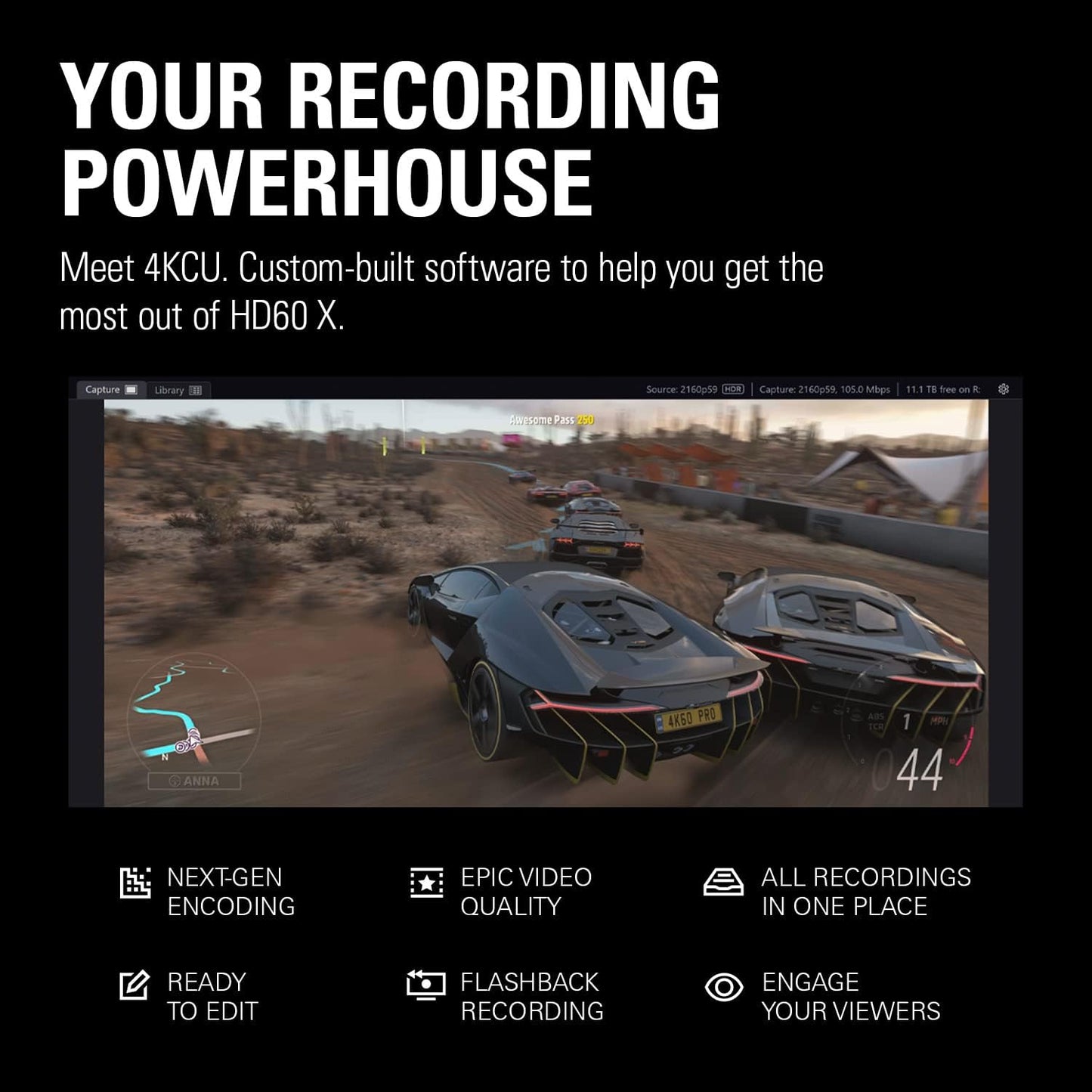 Capturadora Elgato HD60 X - 1080p60 HDR10 o 4k 60/30 FPS