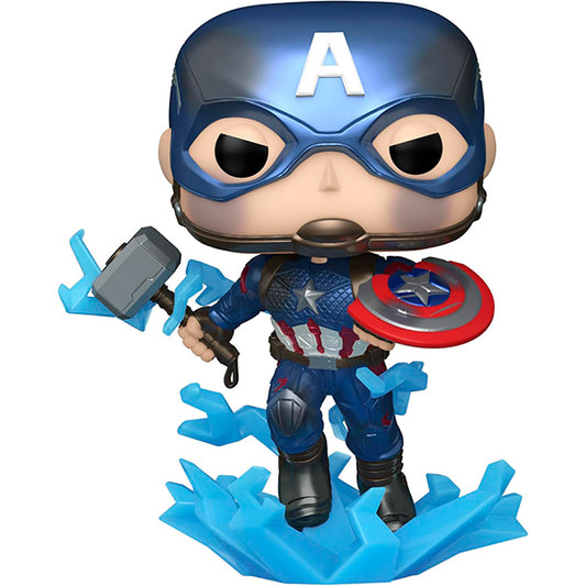 Funko Pop! Marvel Capitán América con Escudo roto #1198 (Brilla en la oscuridad y Metálico)