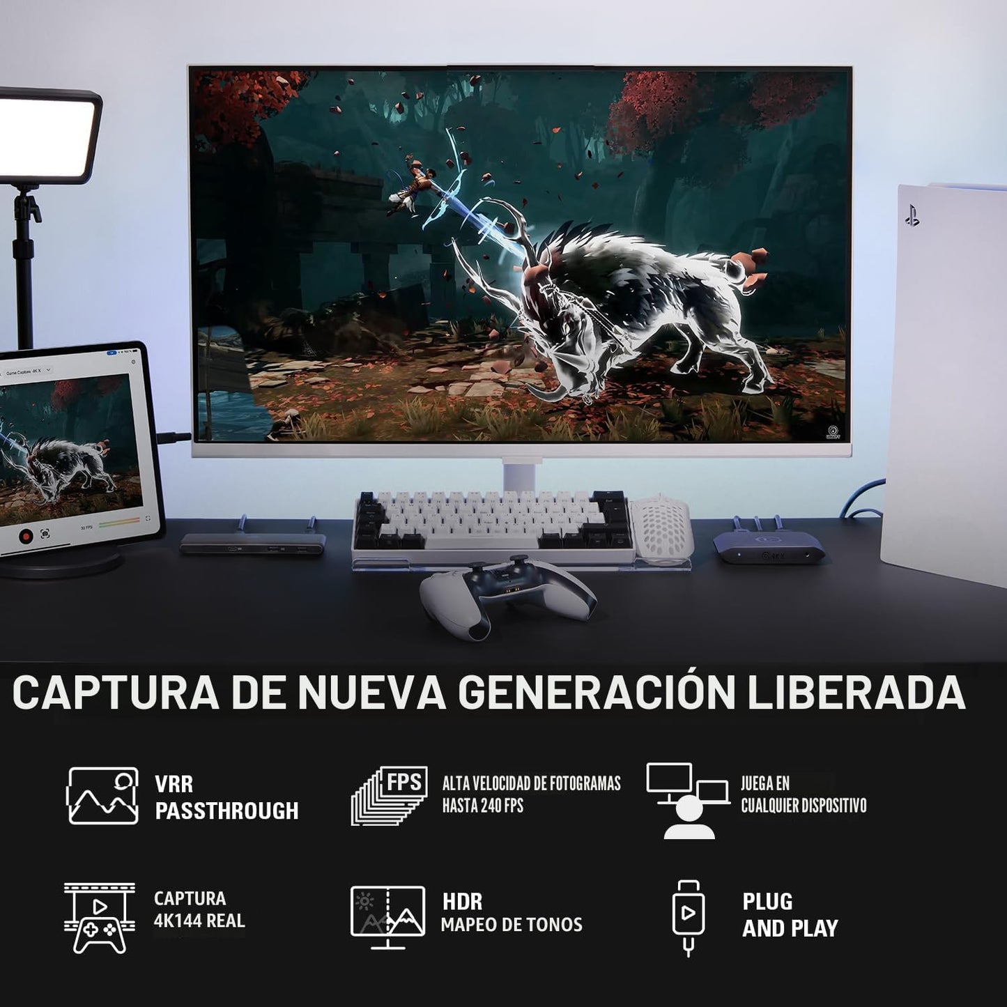 Capturadora Elgato 4K X - Captura hasta 4K144 con latencia ultrabaja