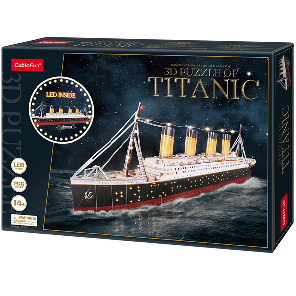 Rompecabezas Titanic 3D con 85 LEDS