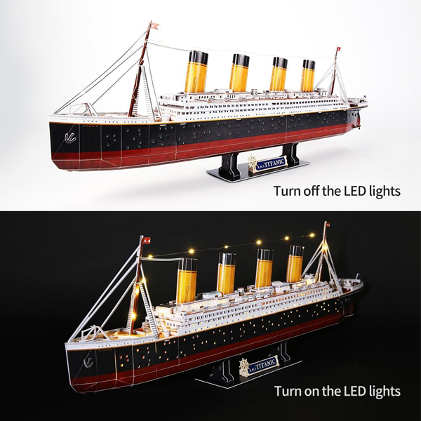 Rompecabezas Titanic 3D con 85 LEDS